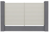 Aluminium Slat Screen Kit - Surfmist colour, 1800mm high x 3000mm wide, Slat fence panel